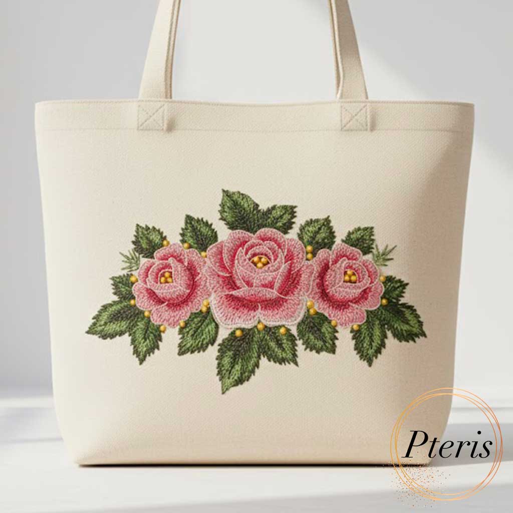 Pink-Roses-Machine-Embroidery-Design