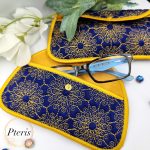 Quilted Glasses Case ITH machine embroidery design