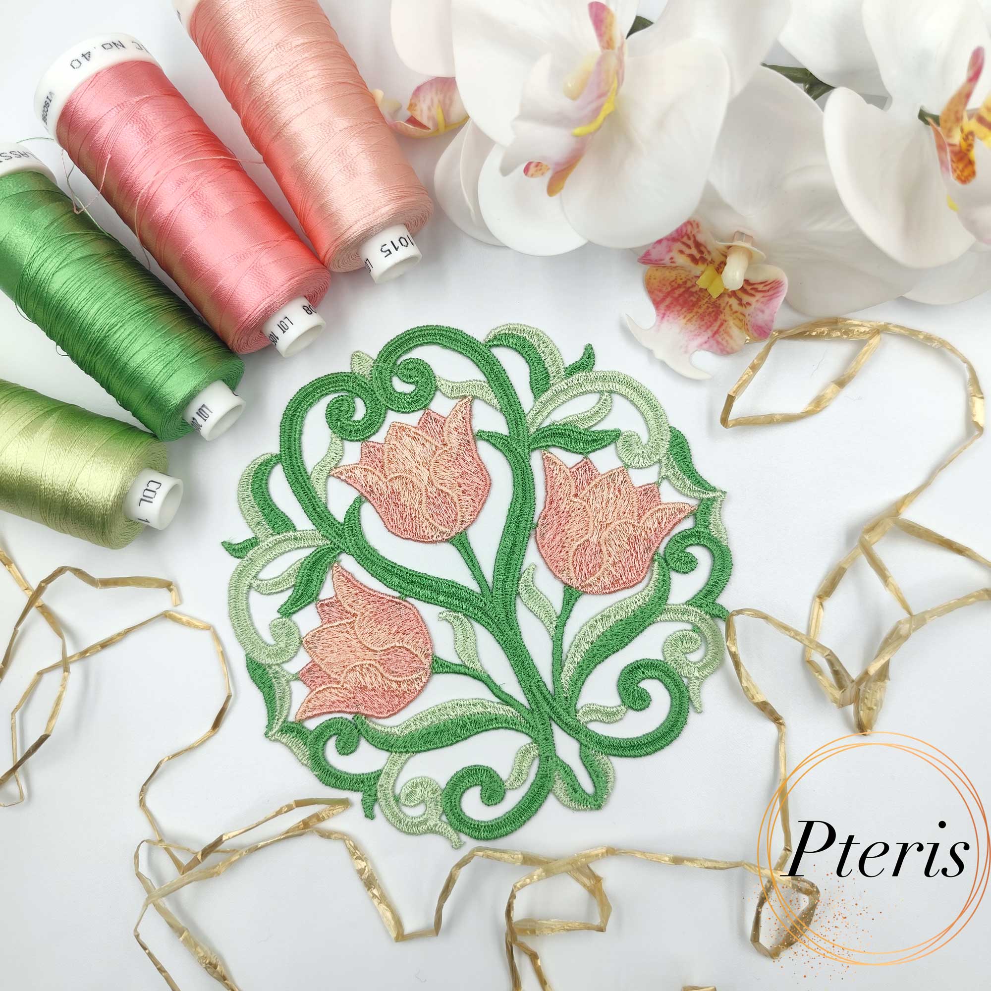 Tulip Embroidery Design FSL