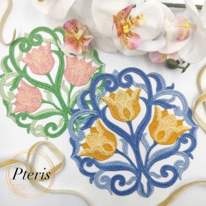 FSL Tulip machine embroidery design spring floral
