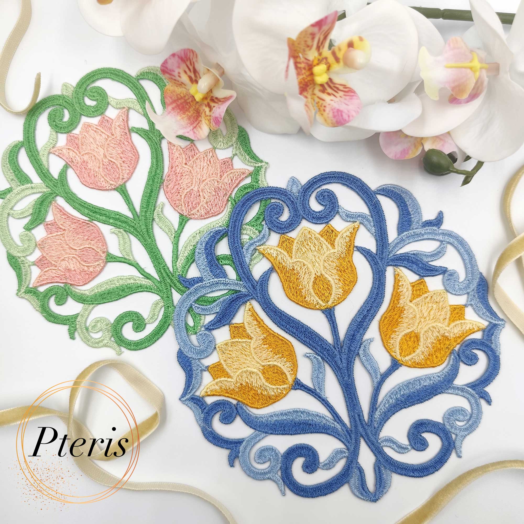 FSL Tulip machine embroidery design spring floral