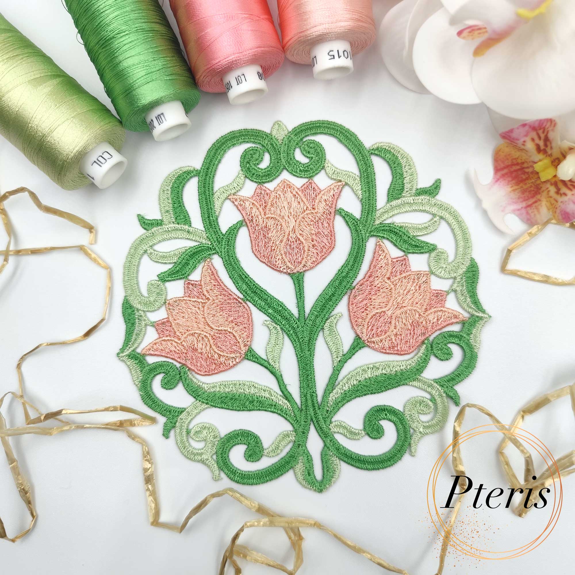 Tulip Embroidery Design FSL