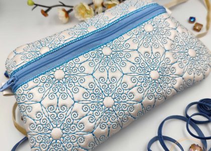 In the Hoop Zipper Pouch Embroidery Design