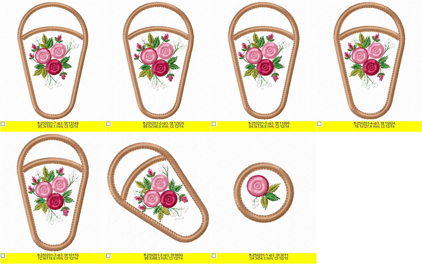 ITH Floral Fringe Scissor Case and Scissor Anchor Set - Machine Embroidery Design - Image 4