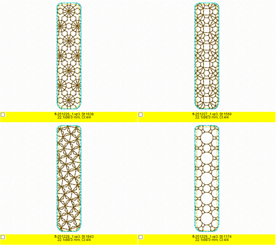 ITH Key Fob Wrist Strap Set - Machine Embroidery Design - Image 4