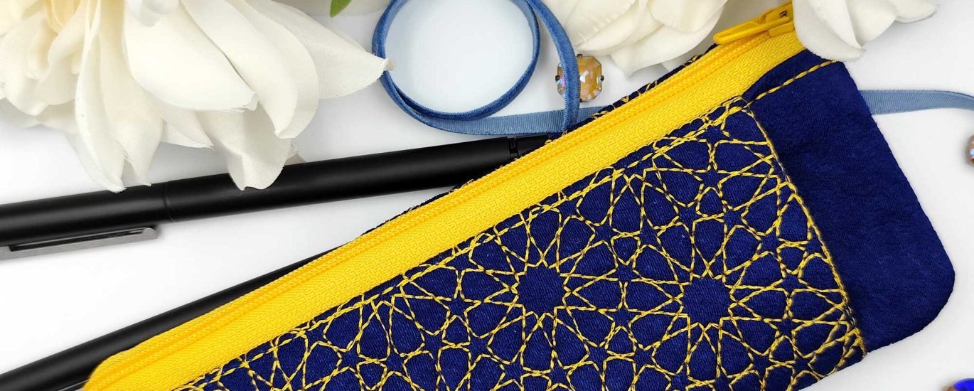 Zipper Pencil Case Embroidery Design