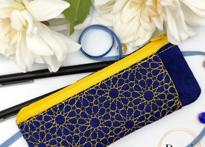 Zipper Pencil Case Embroidery Design