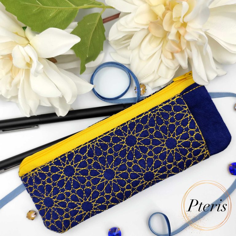 How to Embroider the Quilted In the Hoop Double Sided Zipper Pencil Case with Pocket – Step by Step