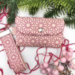 ITH Geometric Quilted Card Holder and Key Fob Wristlet Set - Machine Embroidery Design