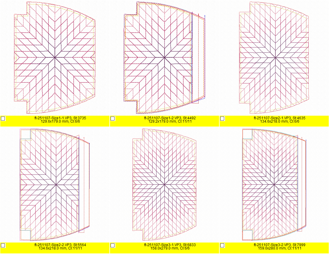 ITH Quilted Geometric Star Zipper Pouch Machine Embroidery Design - 4 Sizes - Image 2