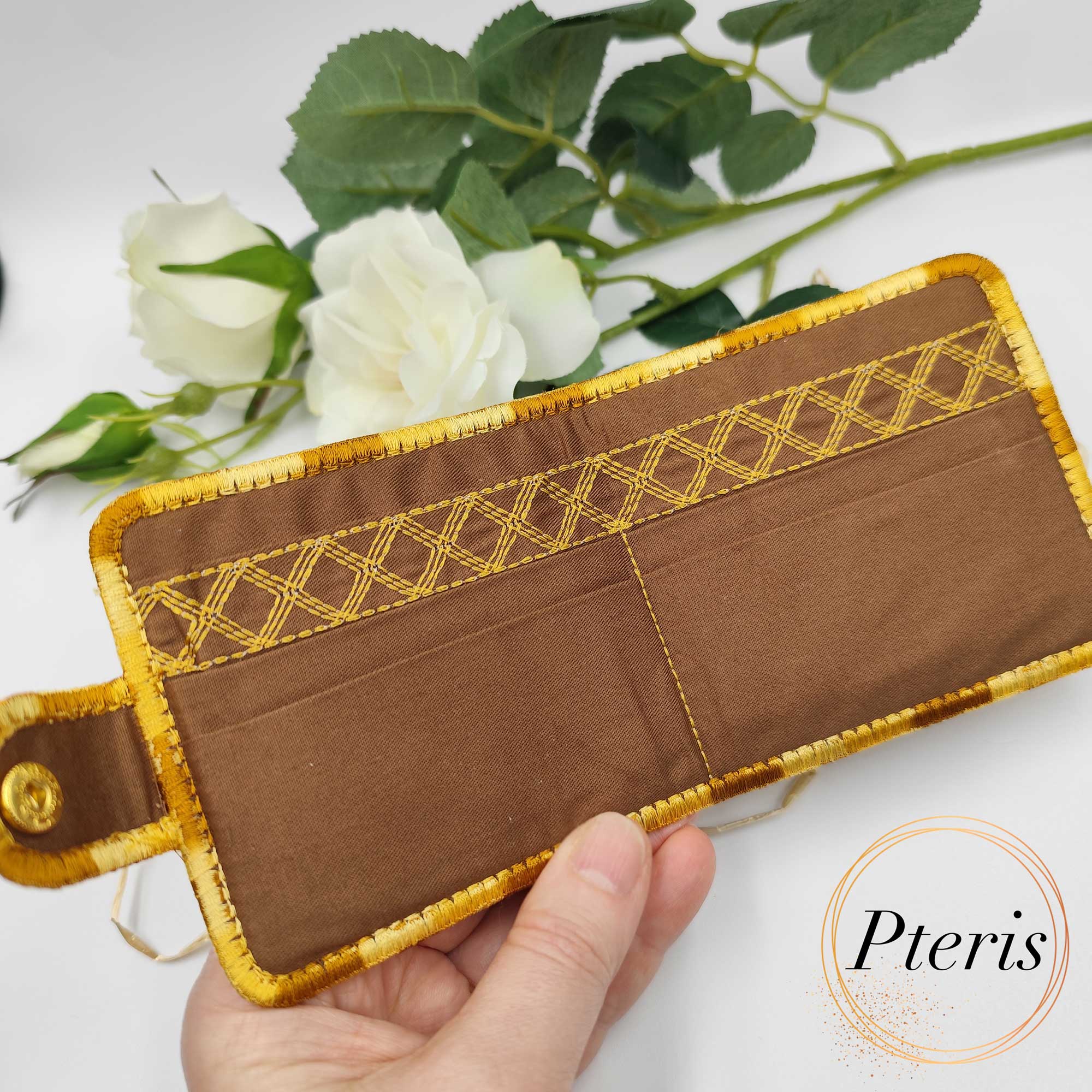 ITH Quilted Wallet - All-in-the-Hoop Machine Embroidery Design - Image 4