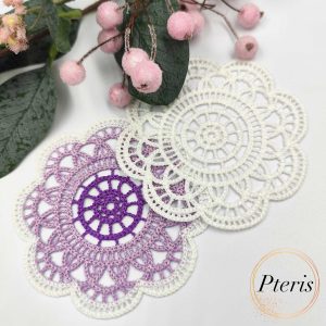 FSL Crochet Style Coaster - Freestanding Lace Doily Embroidery Design
