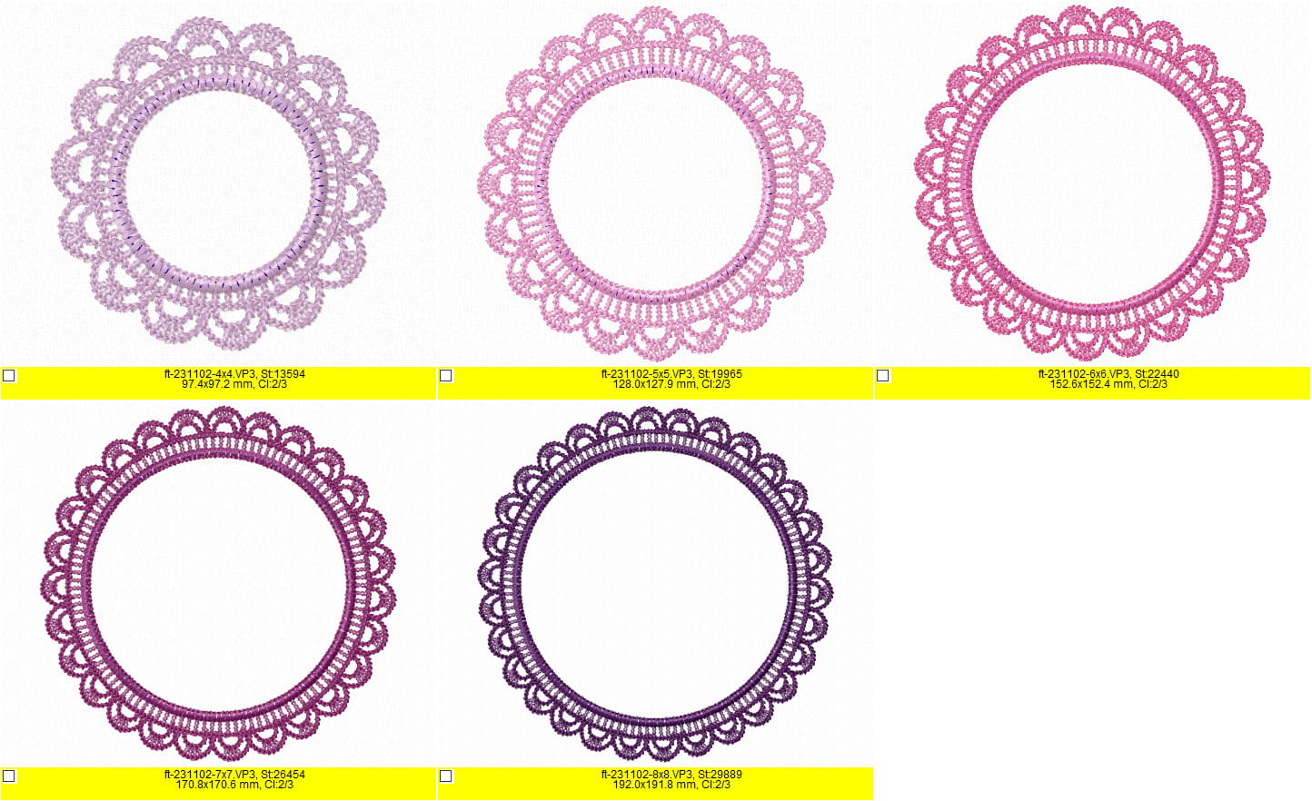 FSL Crochet Style Napkin & Coaster - All-in-the-Hoop Embroidery Design Set - Image 4