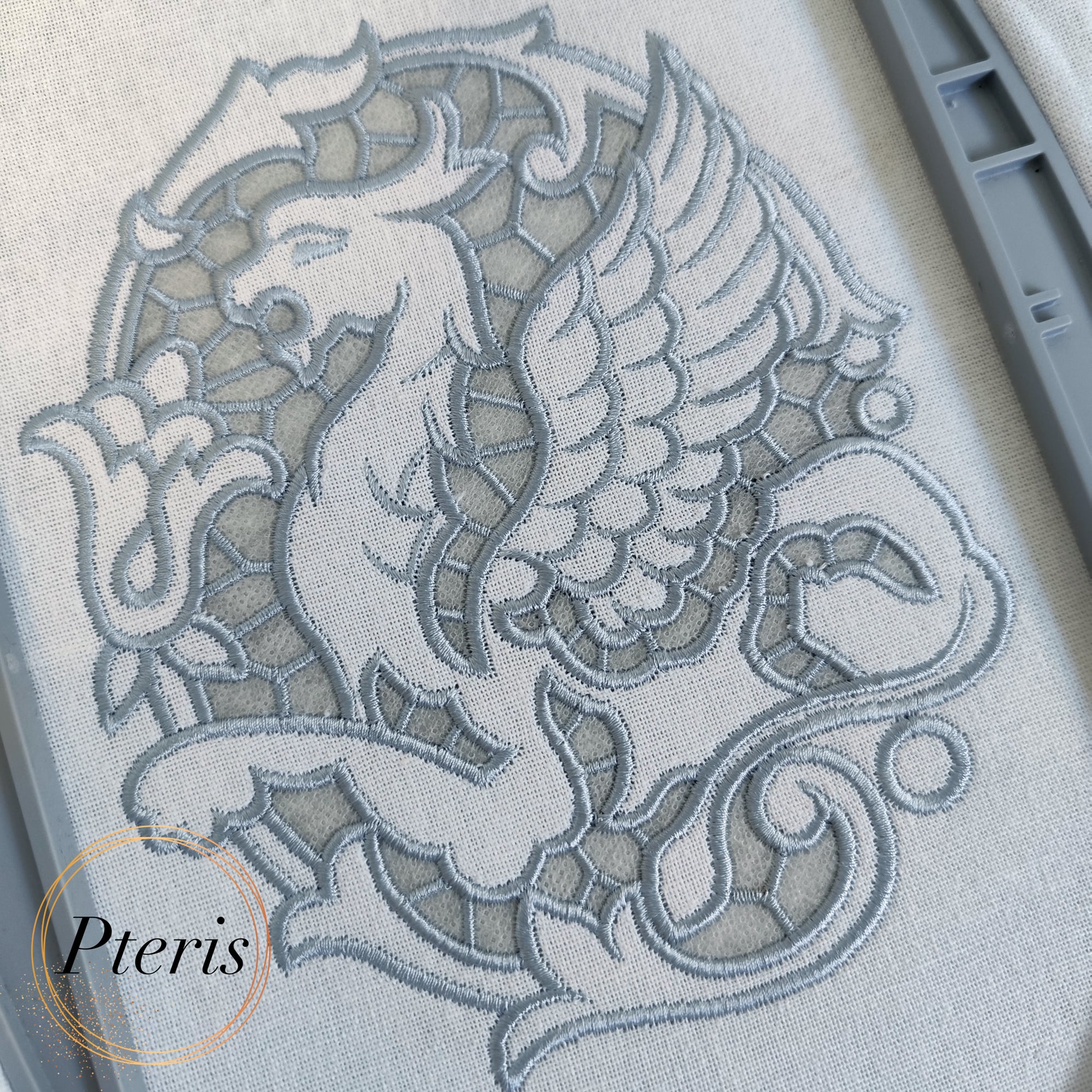 Regal Gryphon Richelieu Cutwork - Machine Embroidery Design - Image 3