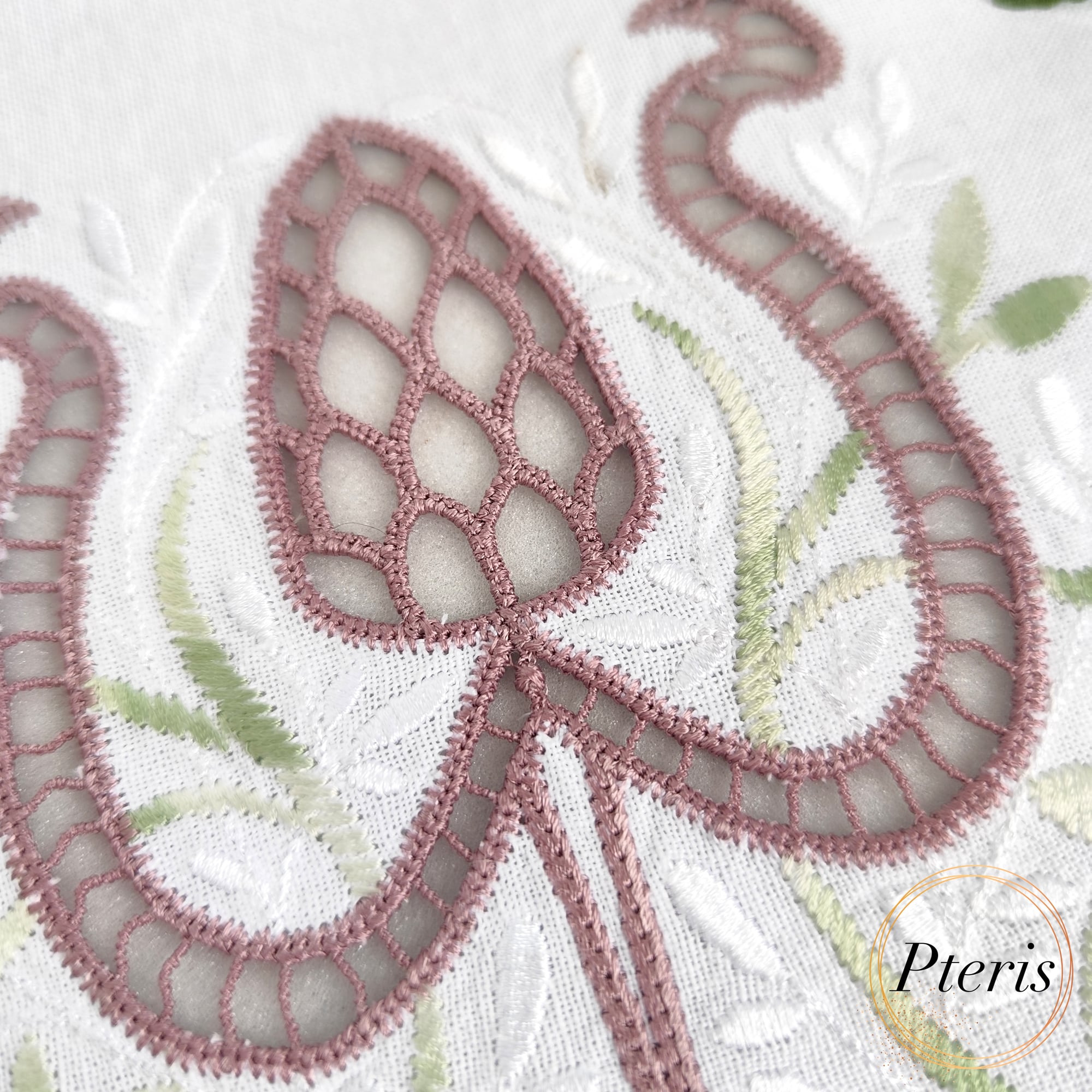 Ornate Cutwork Protea Flower - Richelieu Machine Embroidery Design - Image 2
