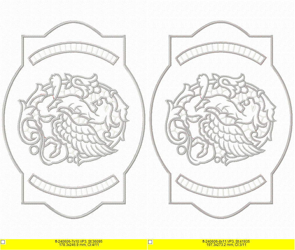 Gryphon Richelieu Cutwork Doily - All-in-the-Hoop Machine Embroidery Design - Image 2