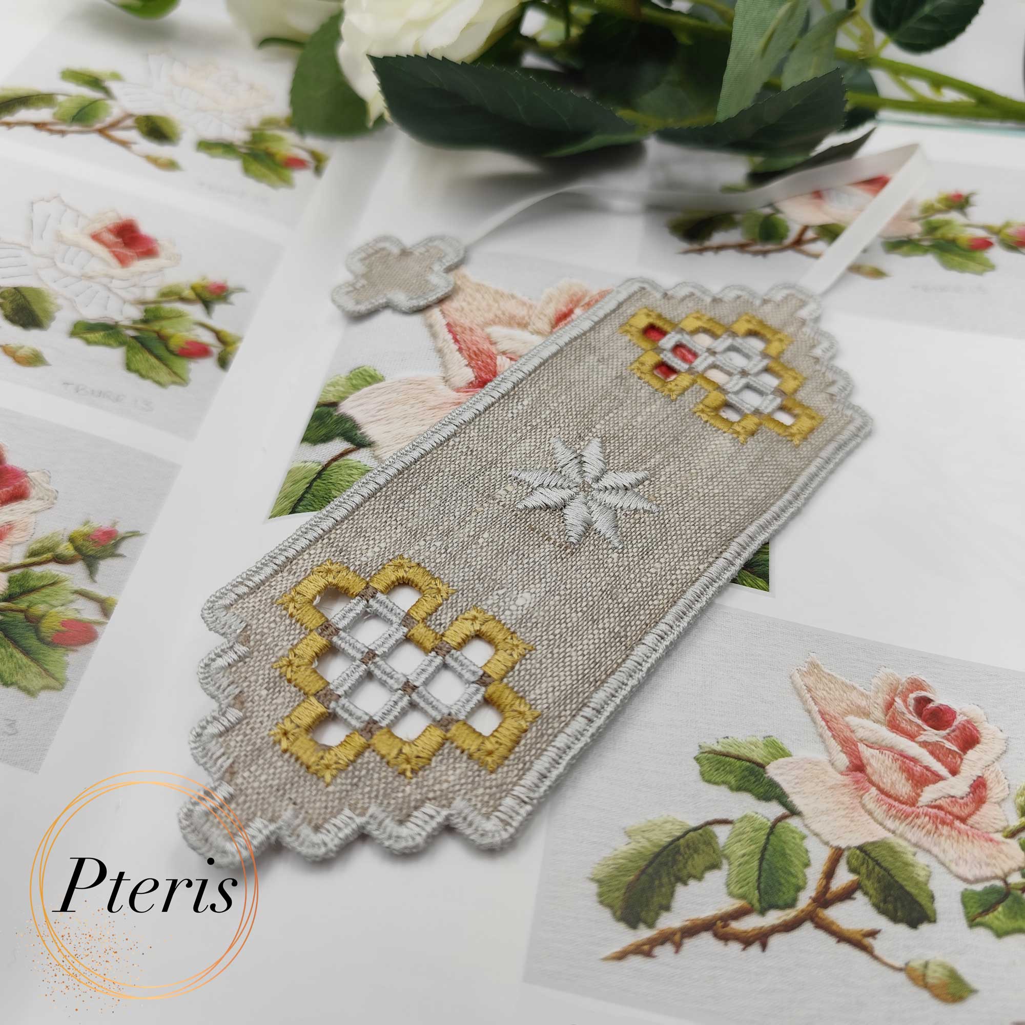 Hardanger Lace Bookmark - Freestanding Machine Embroidery Design - Image 3