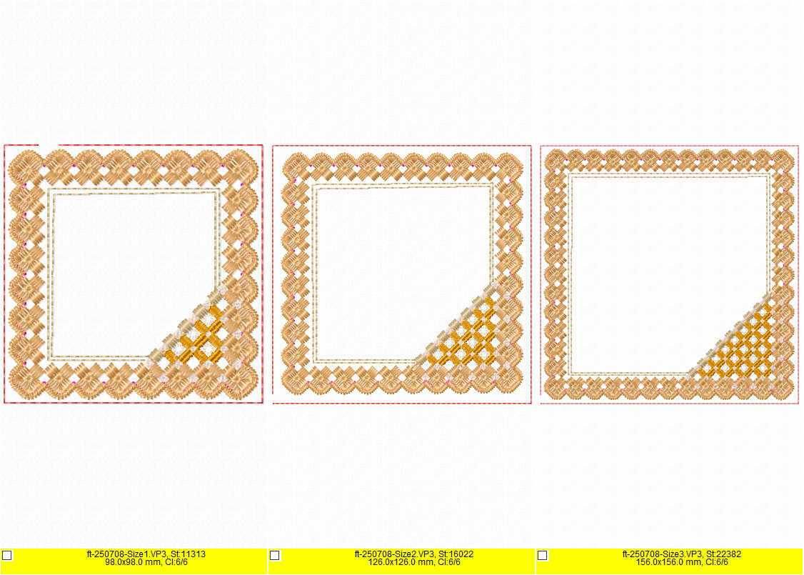 Square Hardanger Lace Napkin - In-the-Hoop Machine Embroidery Design - Image 4