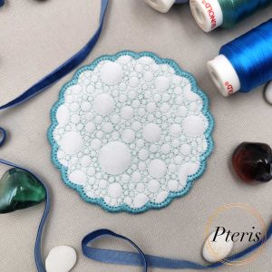 ITH Quilted Nautical Coaster - In-the-Hoop Machine Embroidery Design