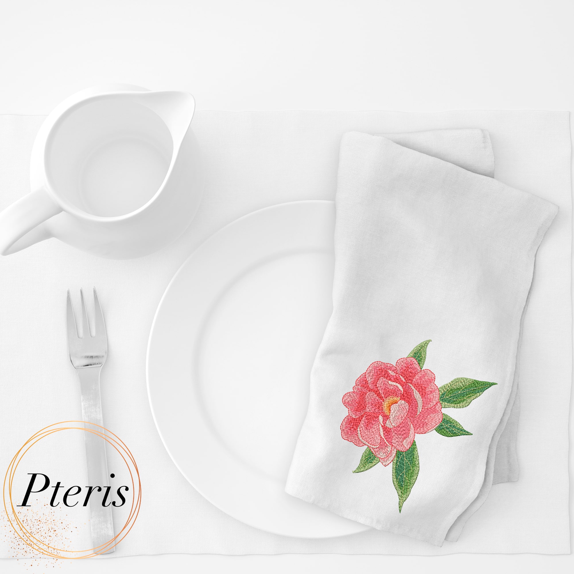 Lush Peony Flower - Detailed Botanical Machine Embroidery Design - Image 6