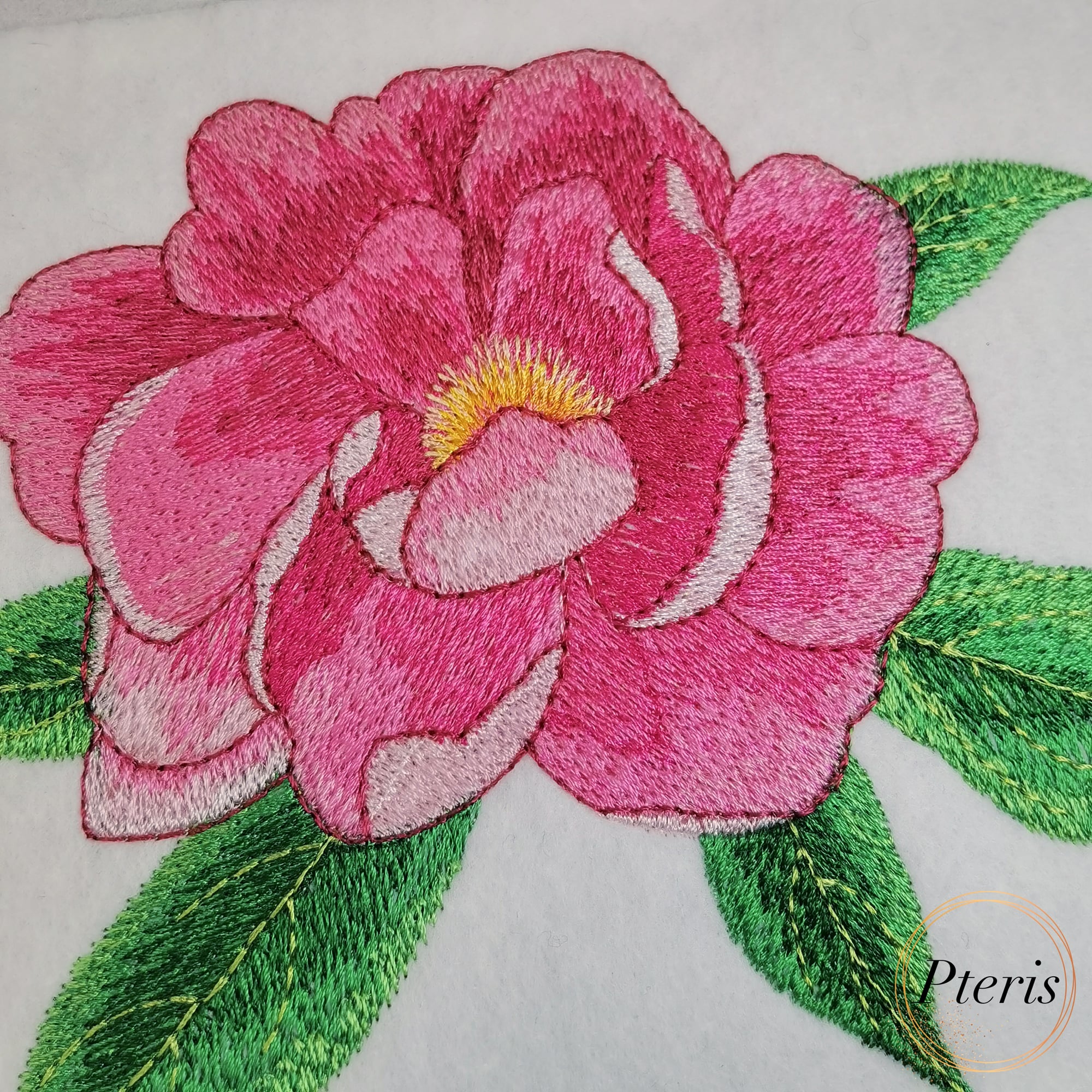 Lush Peony Flower - Detailed Botanical Machine Embroidery Design - Image 4