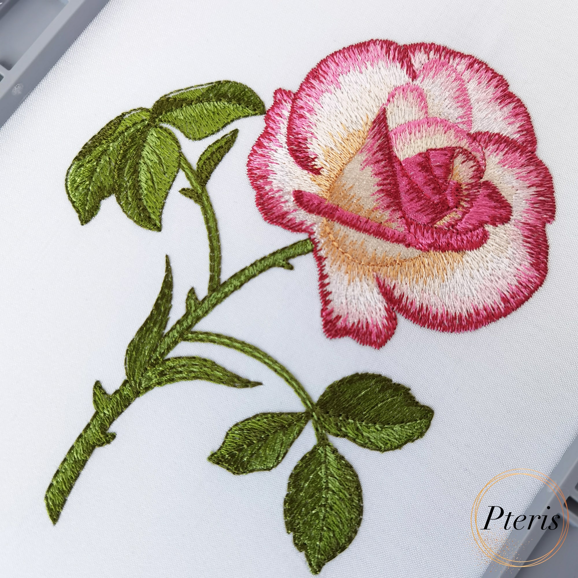 Rose in Bloom - Realistic Floral Machine Embroidery Design - Image 4