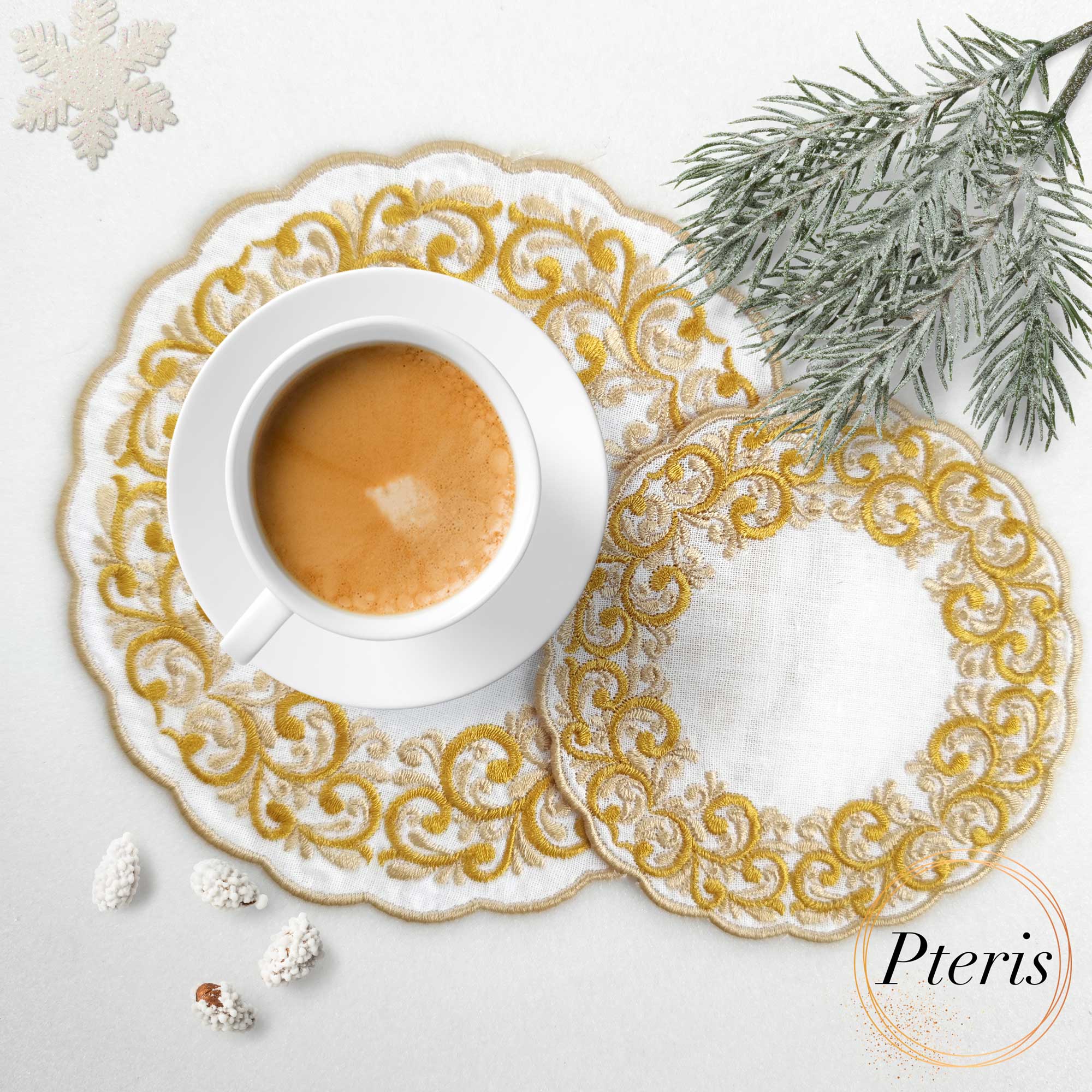Round Cutwork Doily & Cocktail Napkin - Machine Embroidery Design - Image 3
