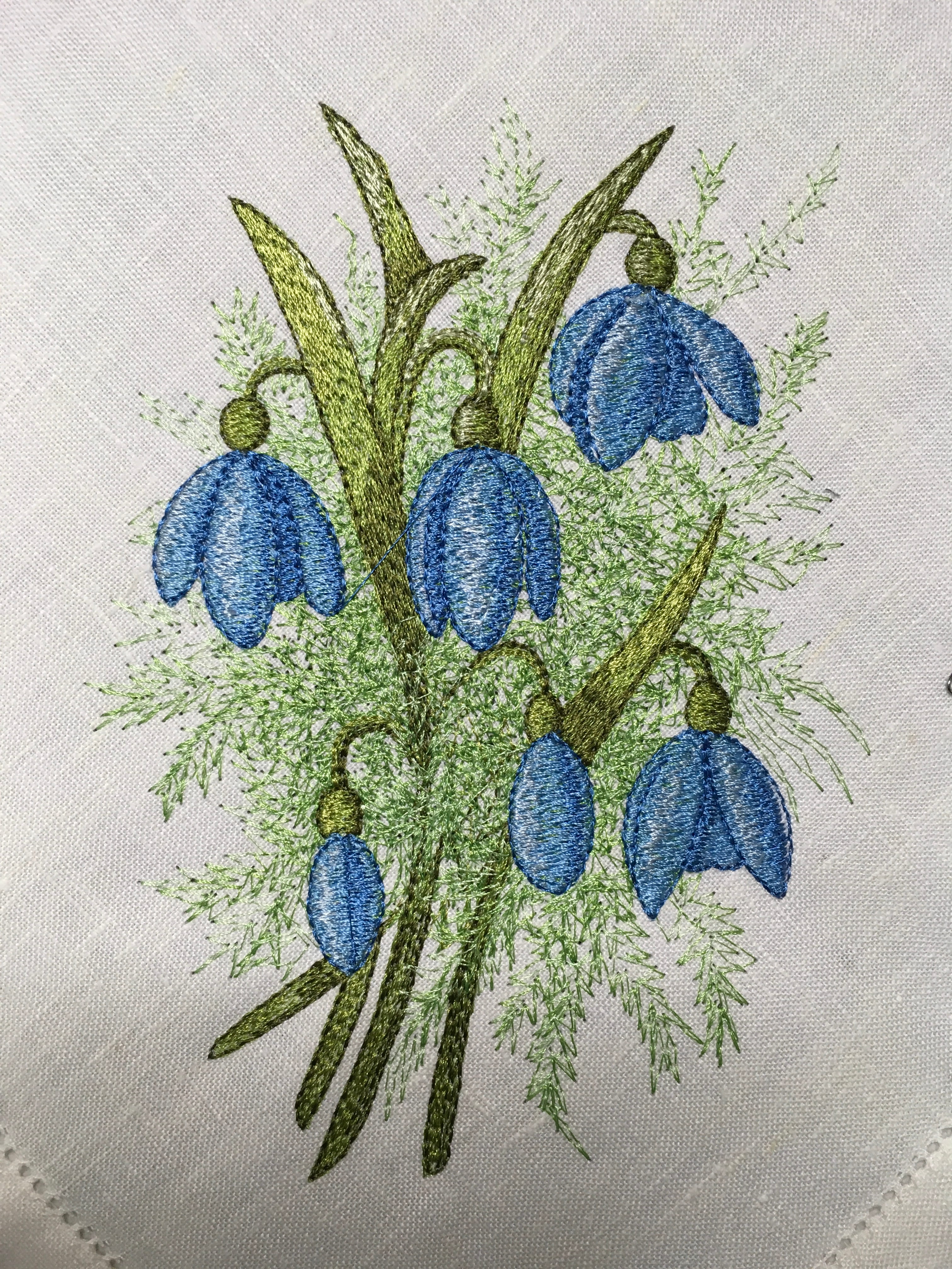 Spring Snowdrops Bouquet Machine Embroidery Design - Easter Floral Digital File - Image 2