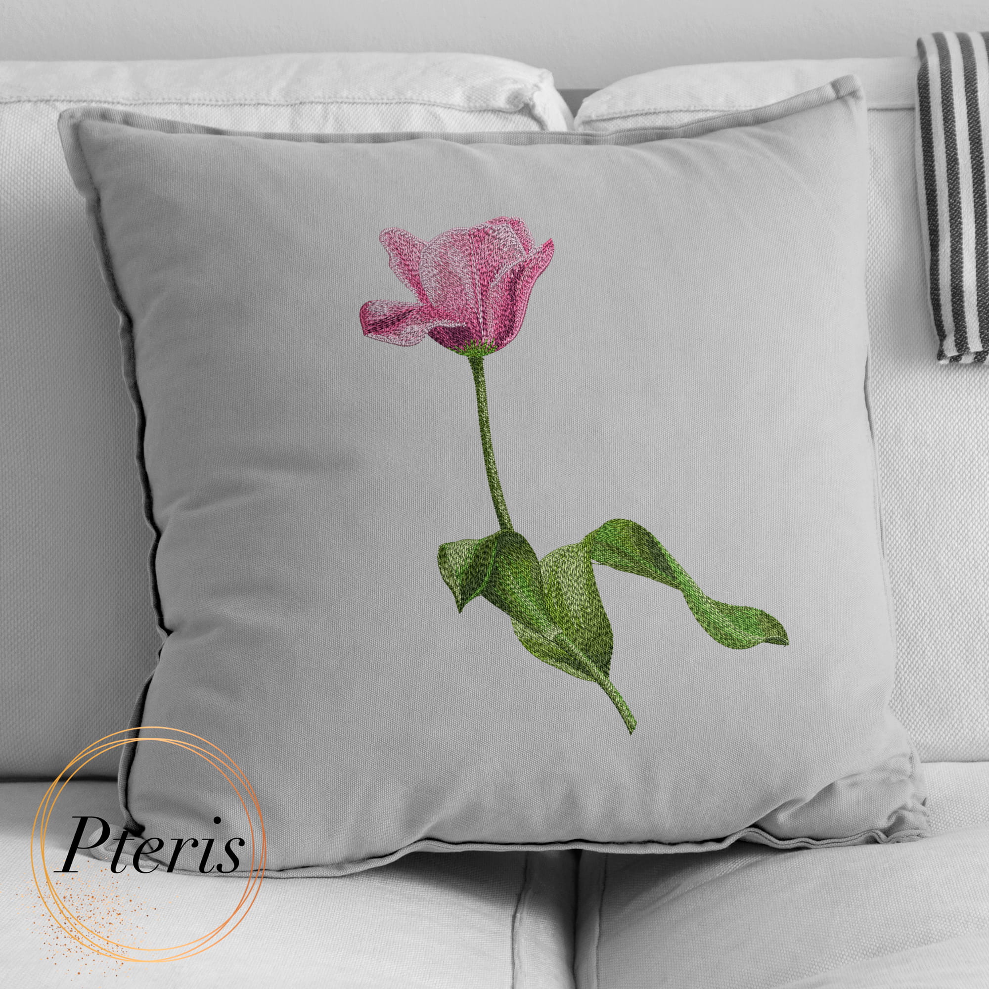 Elegant Tulip Machine Embroidery Design - Floral Digital Embroidery File - Image 4